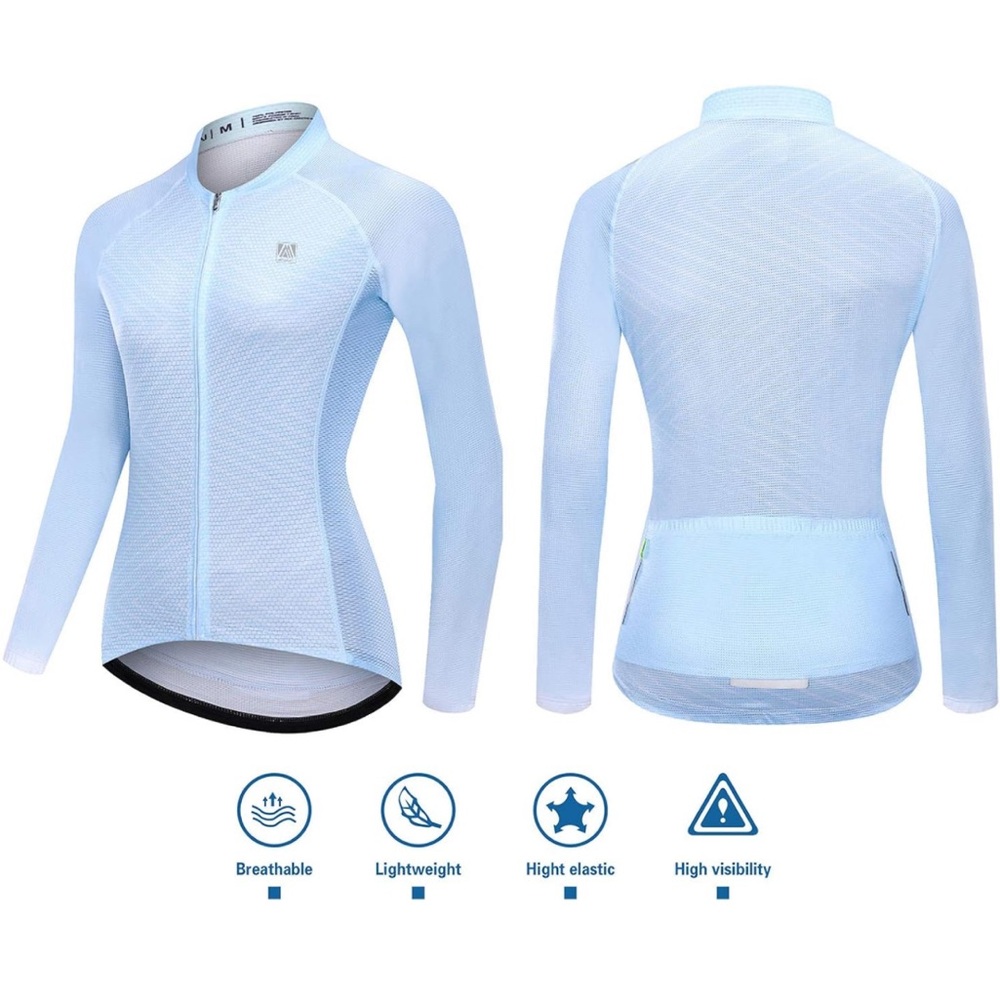 Women's Cycle Long Sleeve Bike Mountain Riding Wear with Padded Long Pants Sets